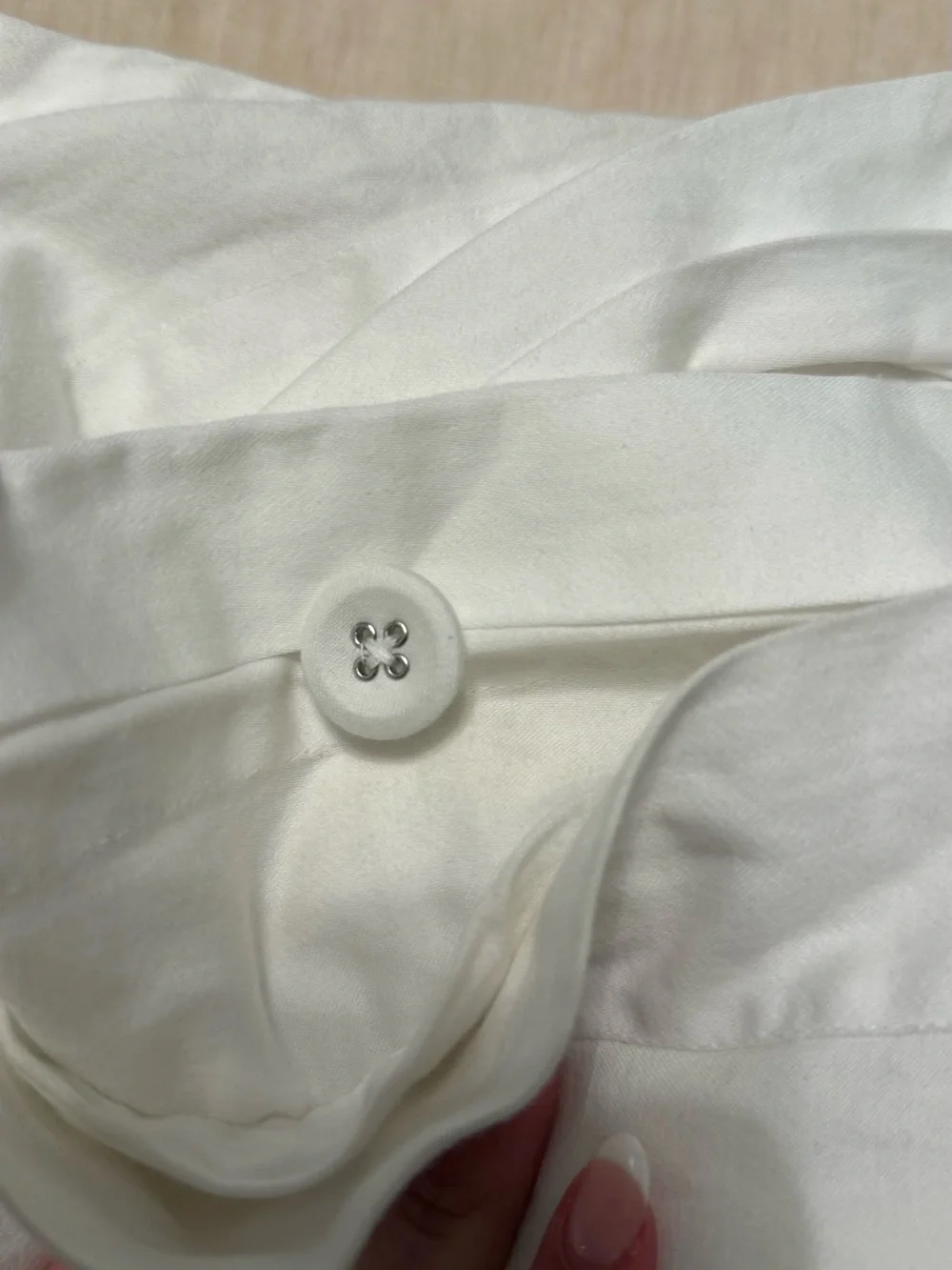 Serena & Lily Border Frame White Sateen Cotton Duvet Cover - King / Cal King